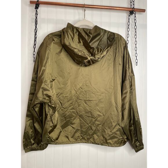 NWOT Aerie OFFLINE Green Oversized Pullover Lightweight Windbreaker Jacket S - Picture 4 of 8